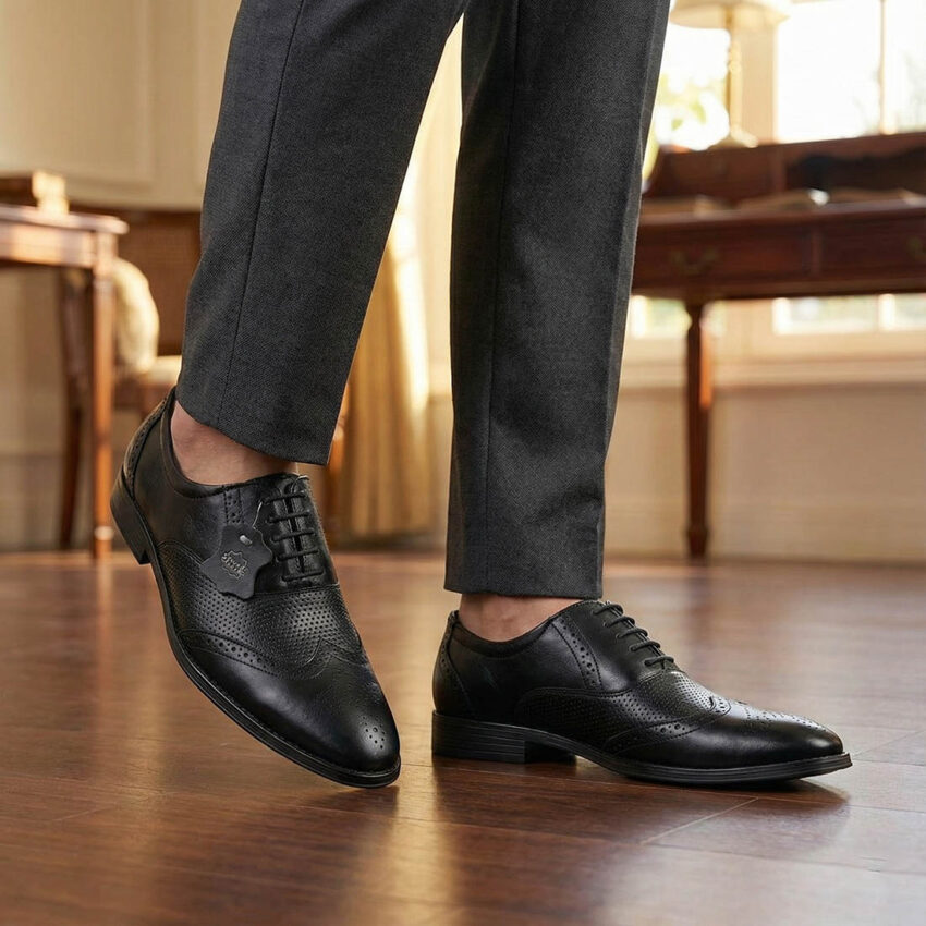 Show up in Style in Stivali Leather Black Shoes