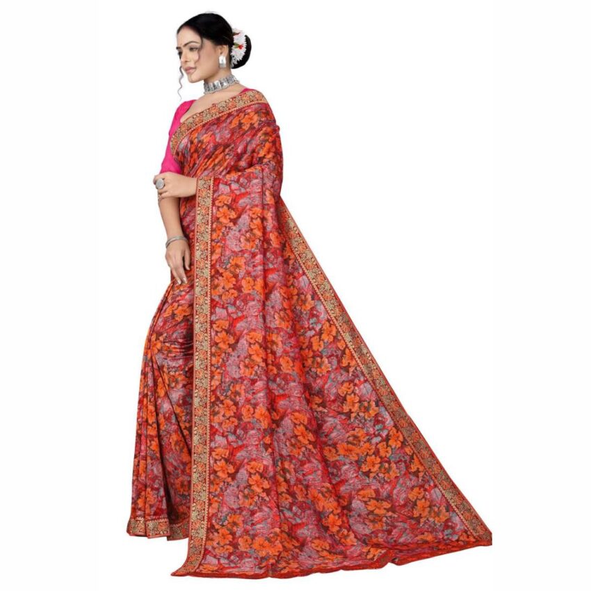 Charm the world with your elegance – The Laranya Lavanya Saree in Magenta