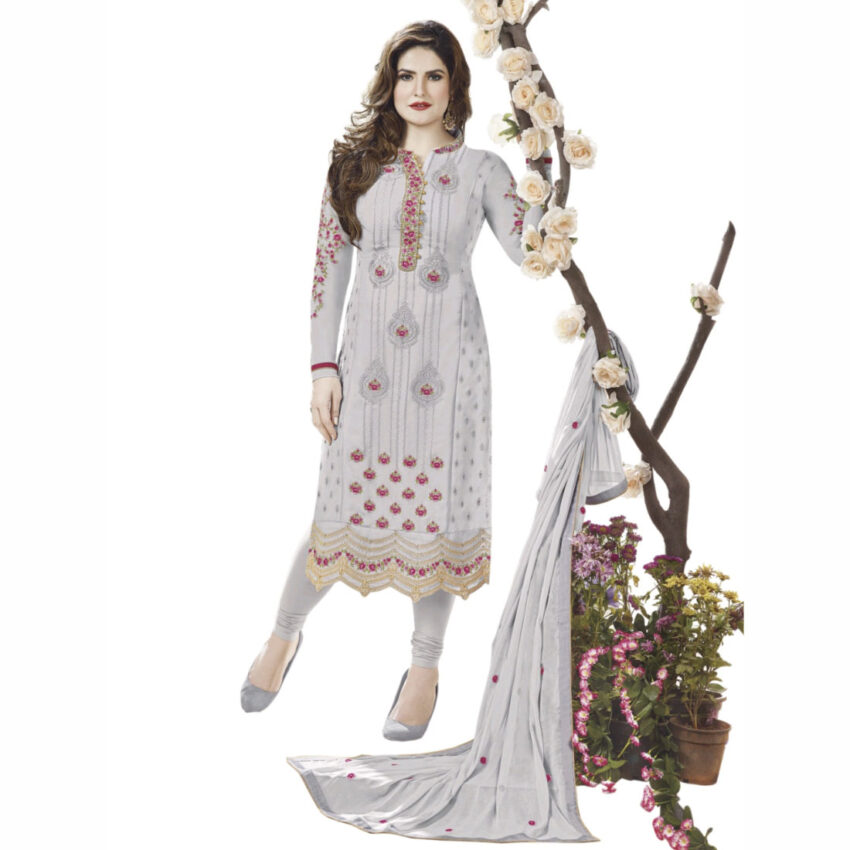 Graceful in Grey – The Laranya Lavanya Georgette Braso Ladies Suit